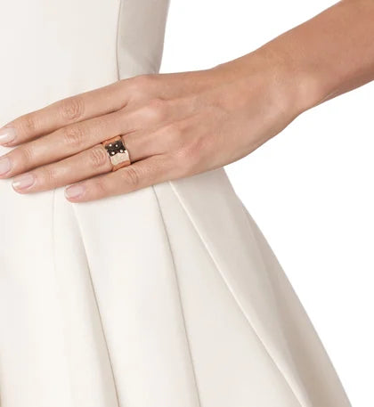 Monica Vinader Siren Scatter Ring in 18k Rose Gold Vermeil & White Topaz