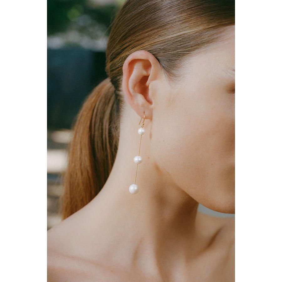 Chan Luu Tiered Floating Pearl Earrings