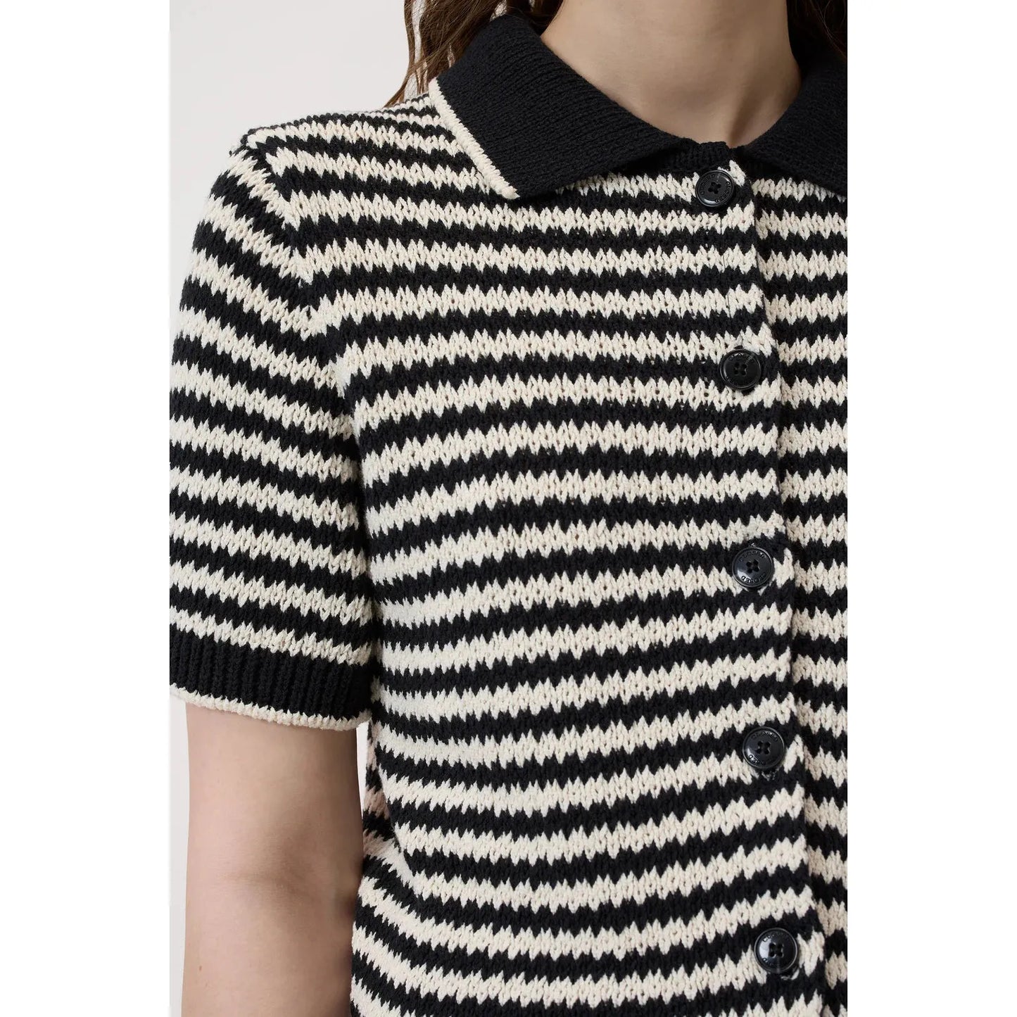 CLOSED Knitted Organic Cotton Cardigan in Black