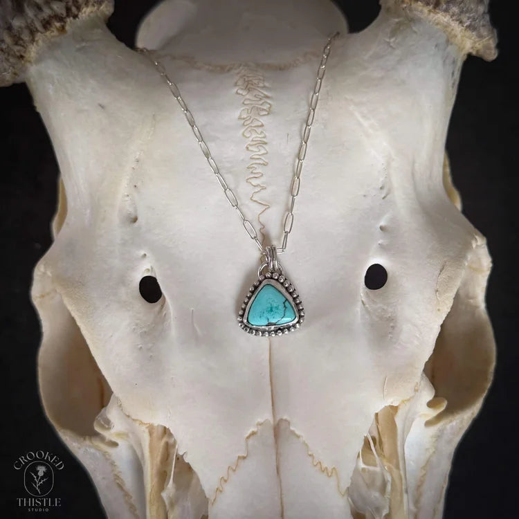 Crooked Thistle Carico Lake Turquoise Triangle Pendant