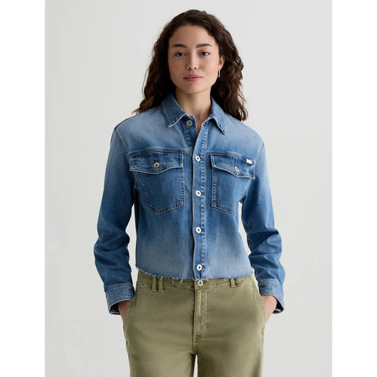 AG Jeans Valleta Utility Shirt Jacket in Abyss