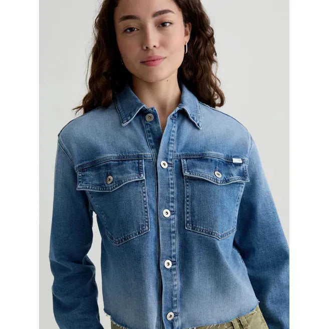 AG Jeans Valleta Utility Shirt Jacket in Abyss