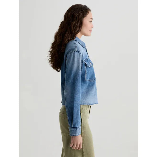 AG Jeans Valleta Utility Shirt Jacket in Abyss