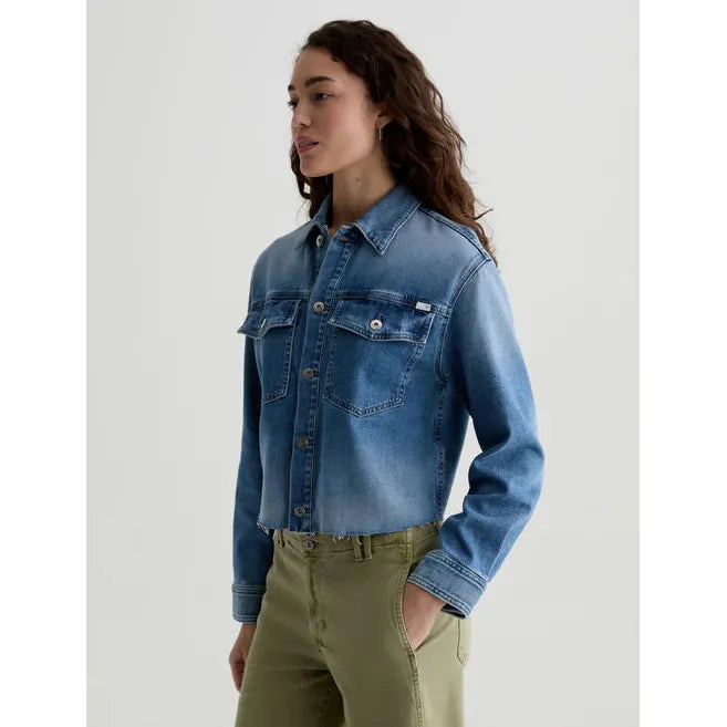 AG Jeans Valleta Utility Shirt Jacket in Abyss