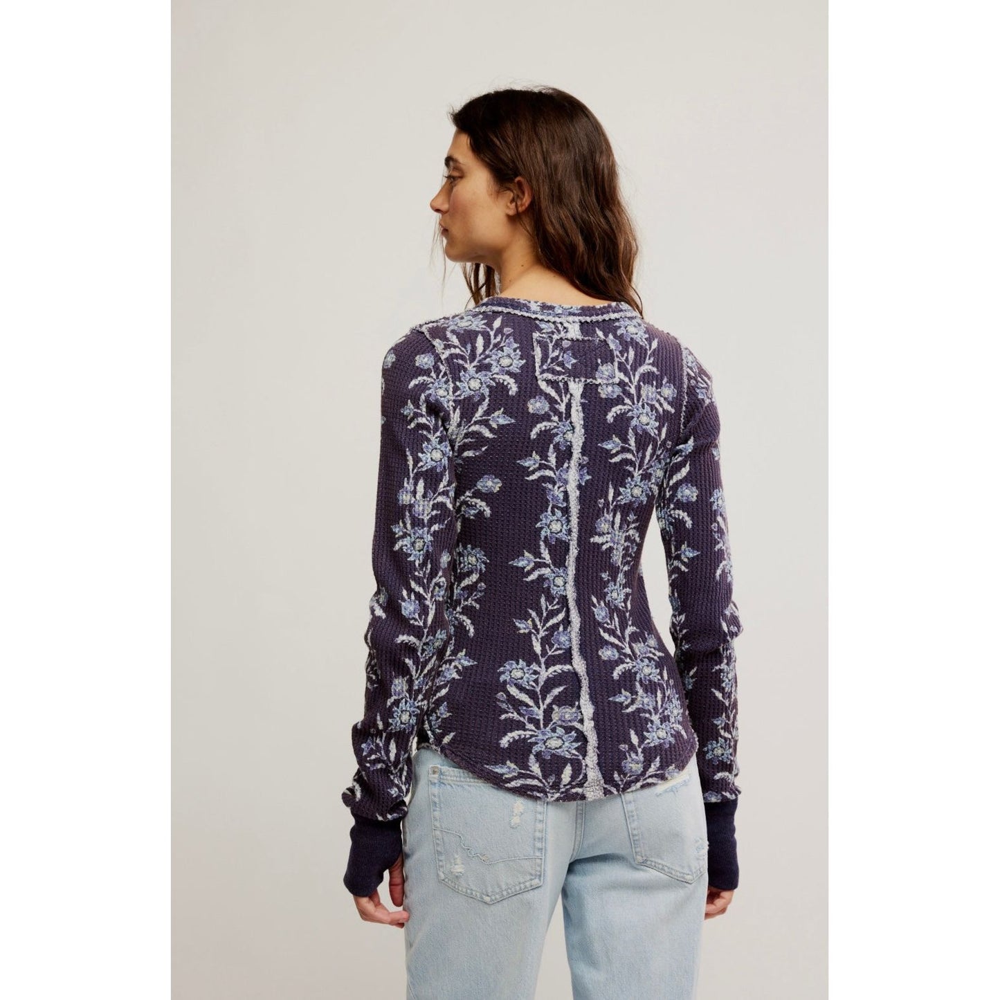 Free People We The Free Pretty Little Thermal in Blue Combo
