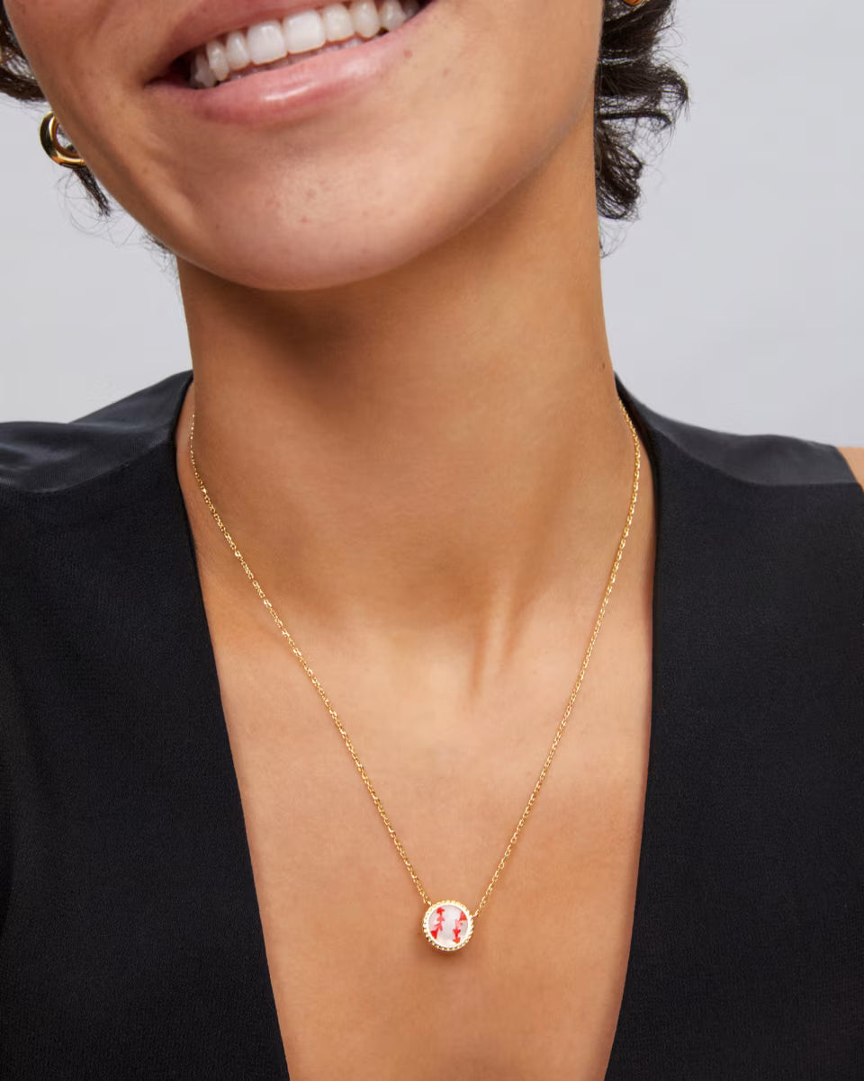Kendra Scott Baseball Short Pendant Gold Necklace