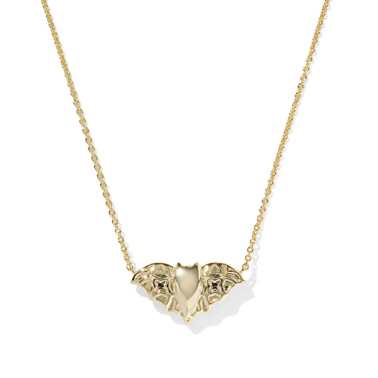 Kendra Scott Bat Pendant Gold Necklace