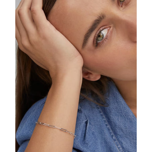 Kendra Scott Courtney Paperclip Bracelet in Silver