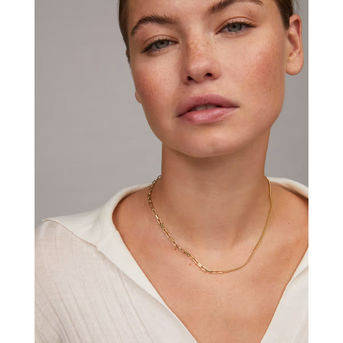 Kendra Scott Leighton Convertible Gold Pearl Chain Necklace
