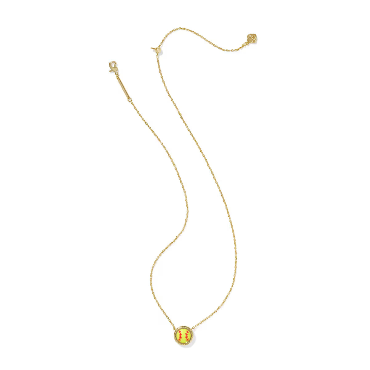 Kendra Scott Softball Gold Pendant Necklace