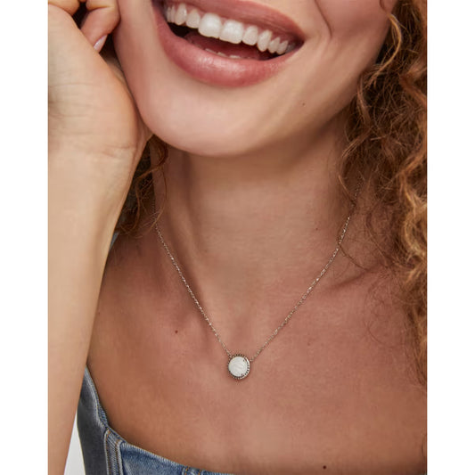 Kendra Scott Volleyball Silver Short Pendant Necklace