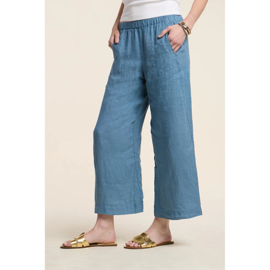 Velvet by Graham & Spencer Lola Linen Pant in Hailstone