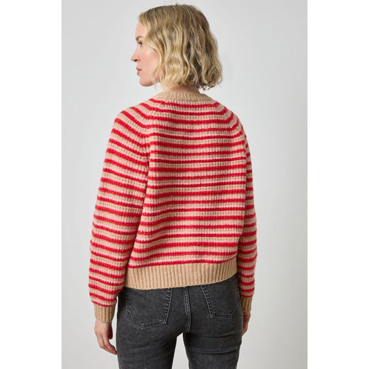 Lilla P Button Down Holly Striped Cardian