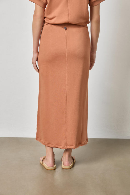 Lilla P Terry Skirt in Carob