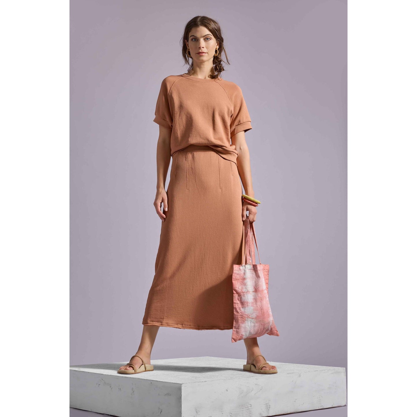 Lilla P Terry Skirt in Carob
