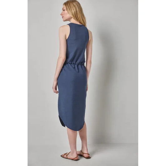 Lilla P Shirttail Dress in Navy