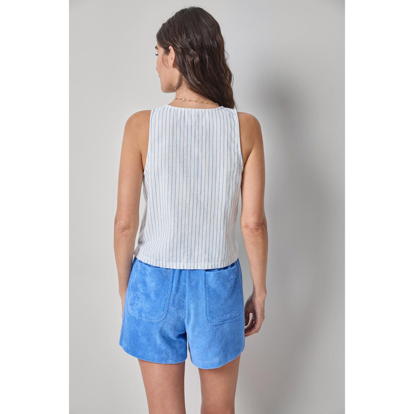 Lilla P Sleeveless Zip Top