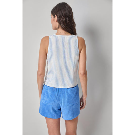 Lilla P Sleeveless Zip Top