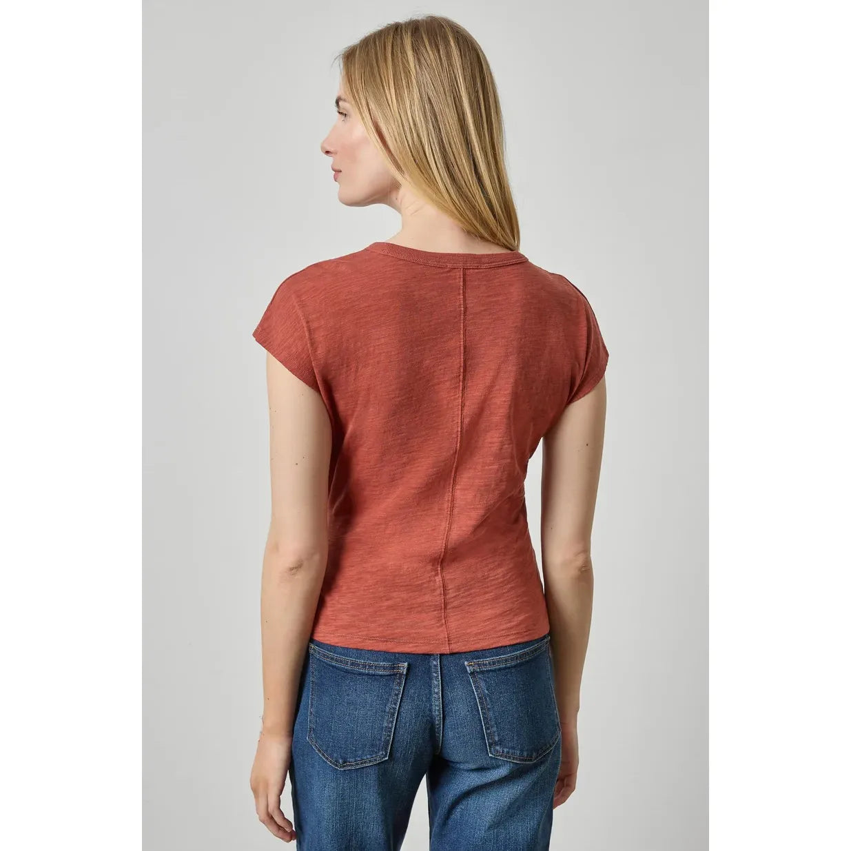 Lilla P Tie Front Tee in Henna PA3516