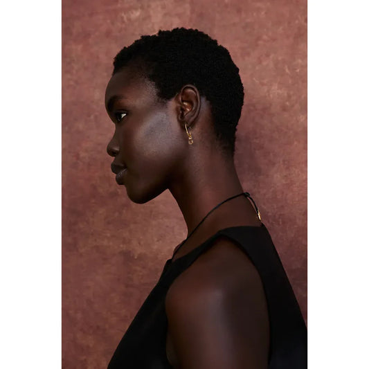 Chan Luu Gala Crescent Earrings Mini Citrine