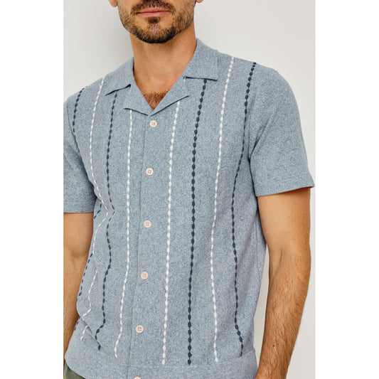 Rails Richie Shirt in Navy White Sky