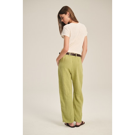 Velvet by Graham & Spencer Taylor Linen Pant in Moss
