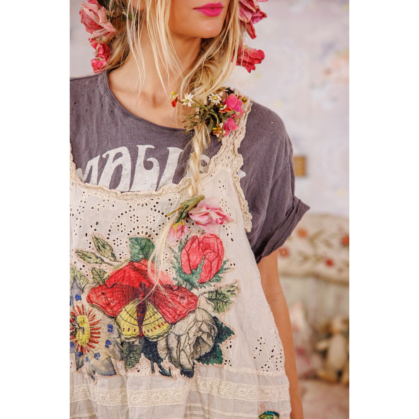 Magnolia Pearl Flor De La Pasion Petrina Tank in Moonlight