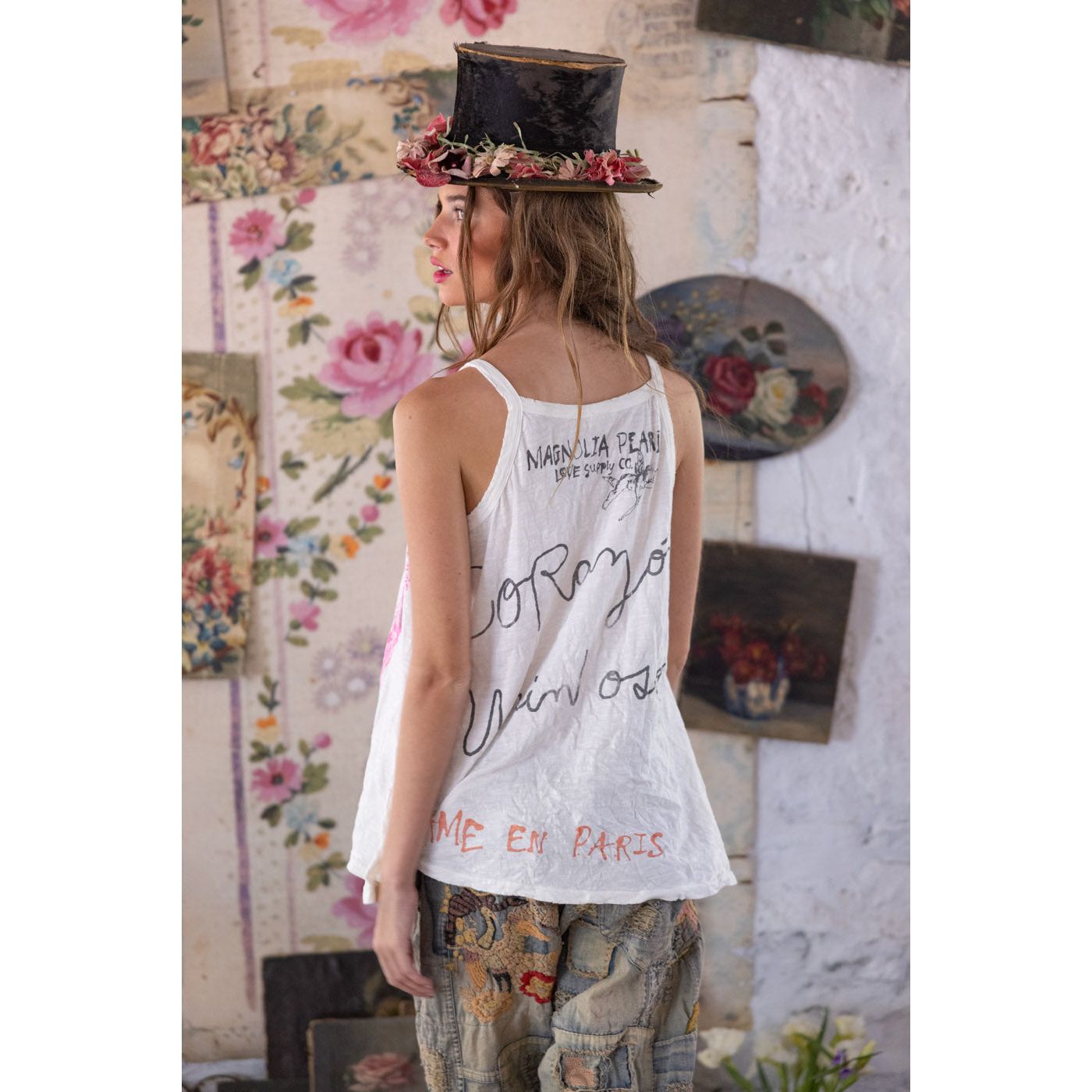 Magnolia Pearl Frida Corazón Luminoso Lana Tank in True