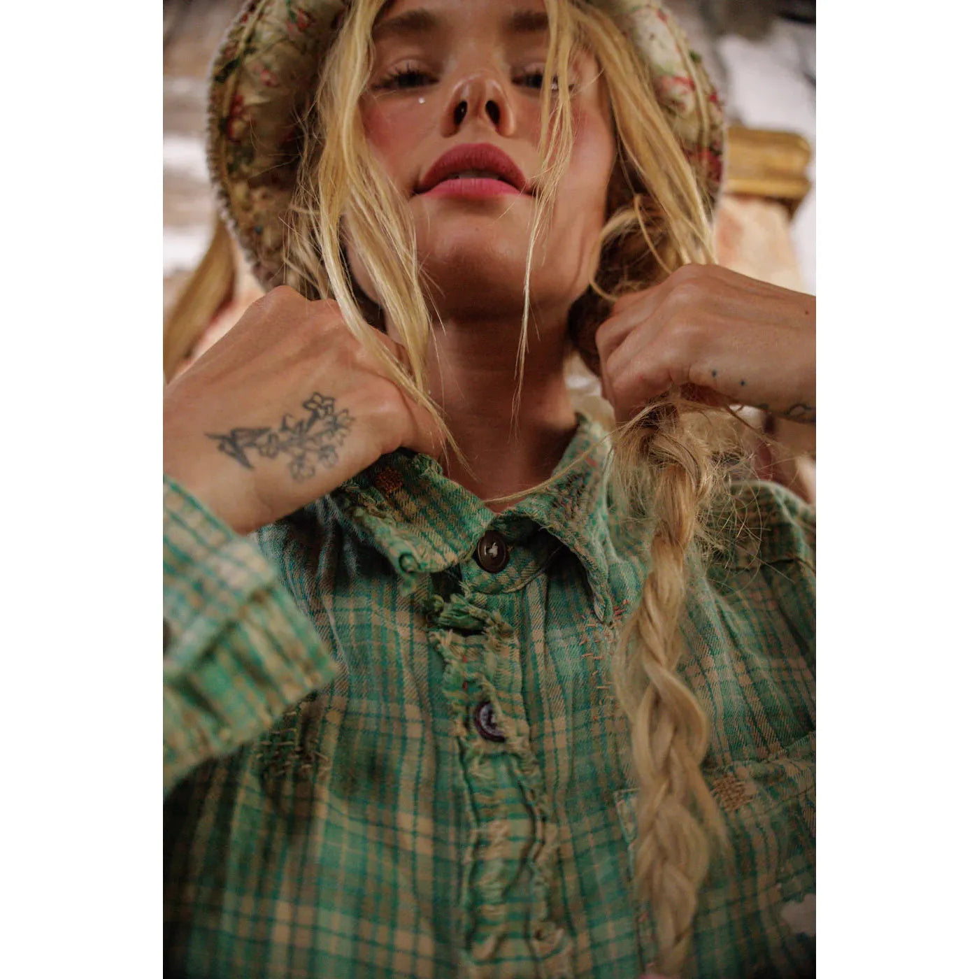 Magnolia Pearl Adison Workshirt 1391 in Green Chili