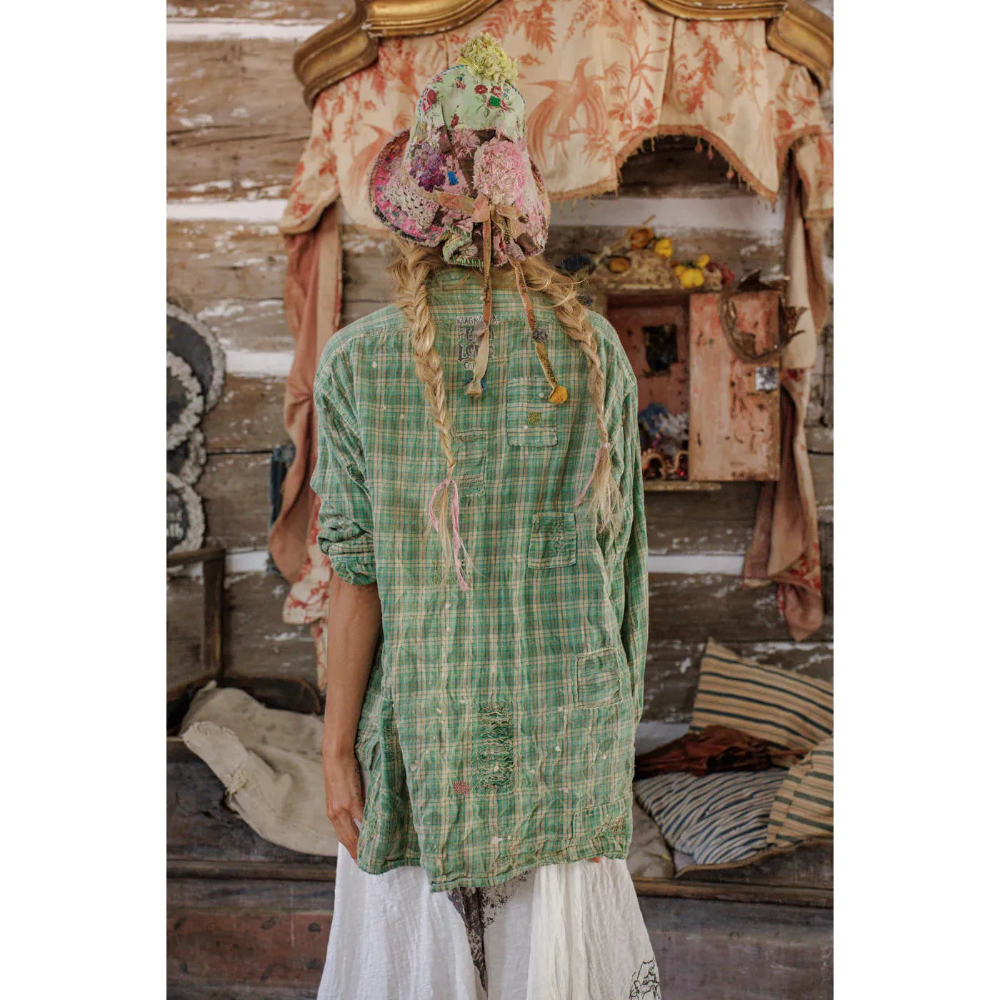 Magnolia Pearl Adison Workshirt 1391 in Green Chili