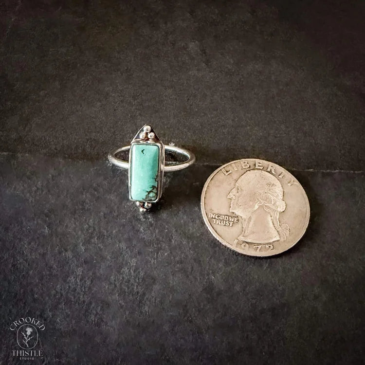 Crooked Thistle Carico Lake Turquoise Ring Size 7