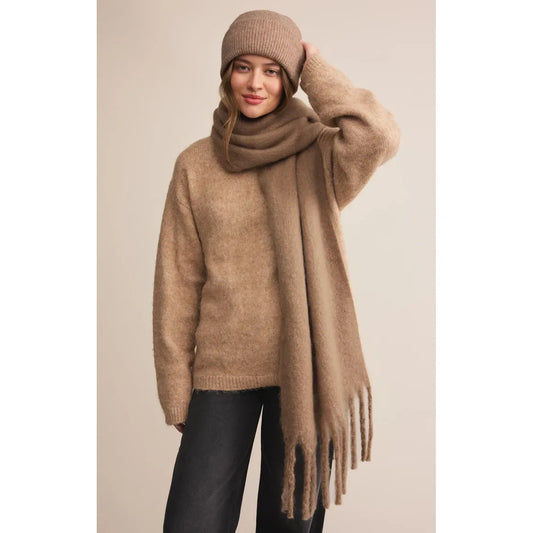 Z Supply Glacier Beanie in Heathered Camel