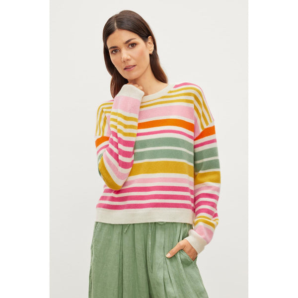 Velvet by Graham & Spencer Anny Cashmere Striped Sweater