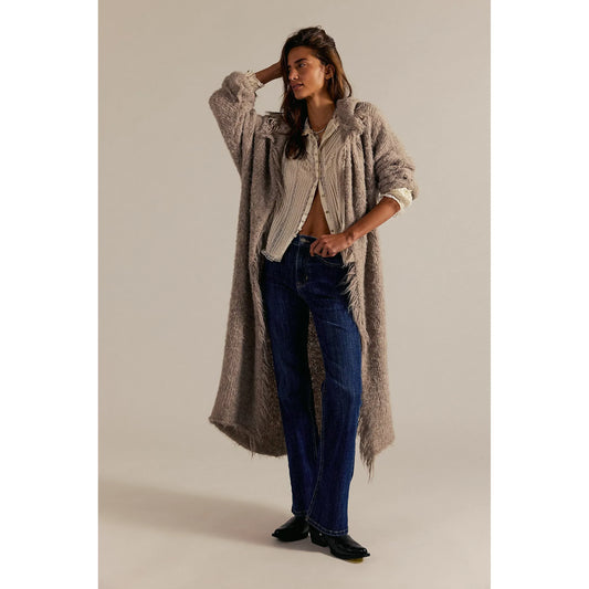 Free People Double Knot High Rise Straight Bootcut Jeans in Aegean