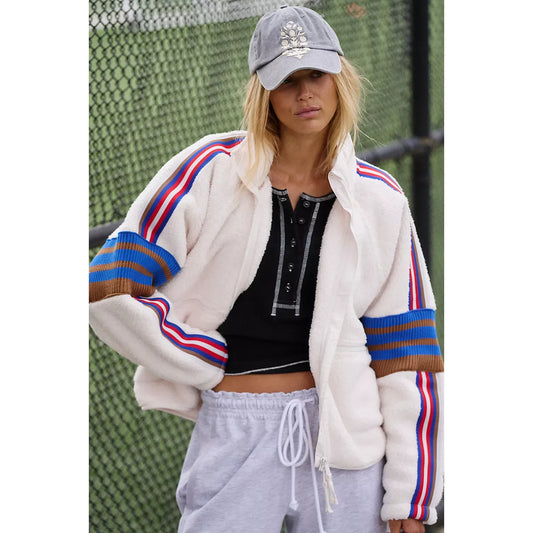 Free People Mountain High Sporty Logo in Ivory Combo