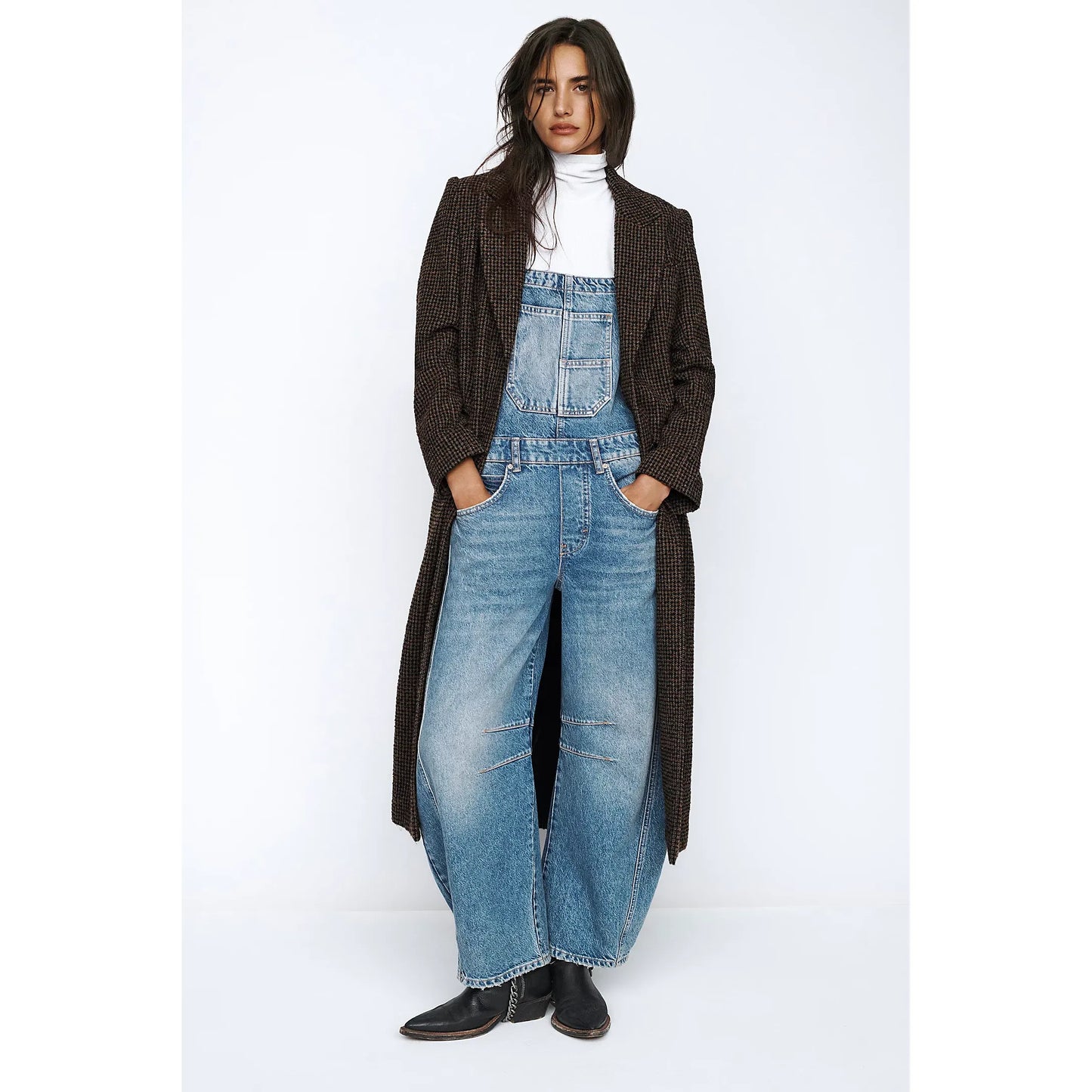 Free People Good Luck Barrel Overall in Ultra Light Beam
