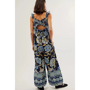Free People Bali Albright Jumpsuit in Navy Combo