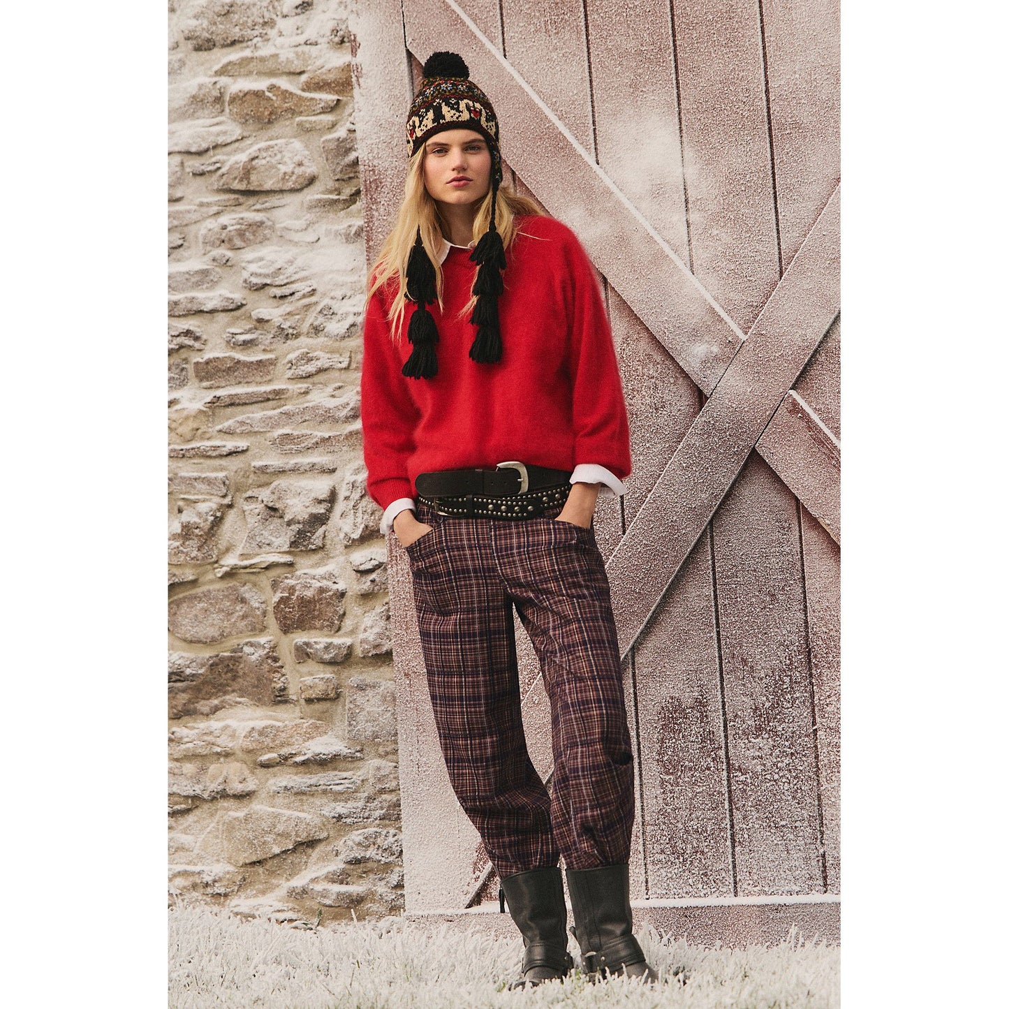 Free People We the Free Sola Stud Belt in Black