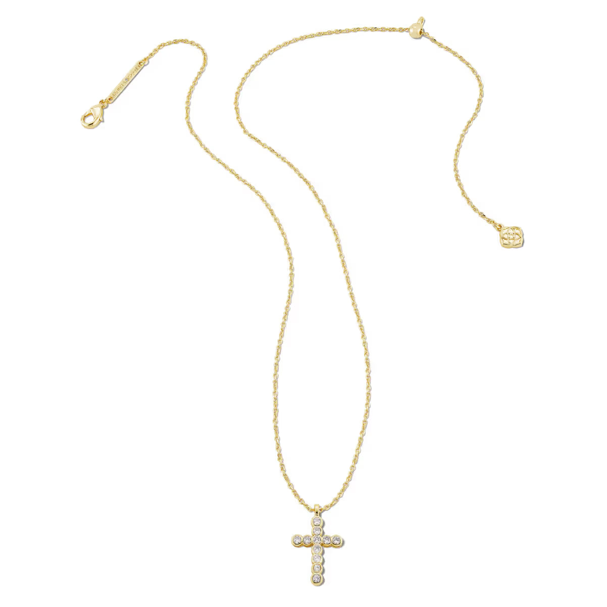 Kendra Scott Cross Crystal Pendant Necklace in White CZ