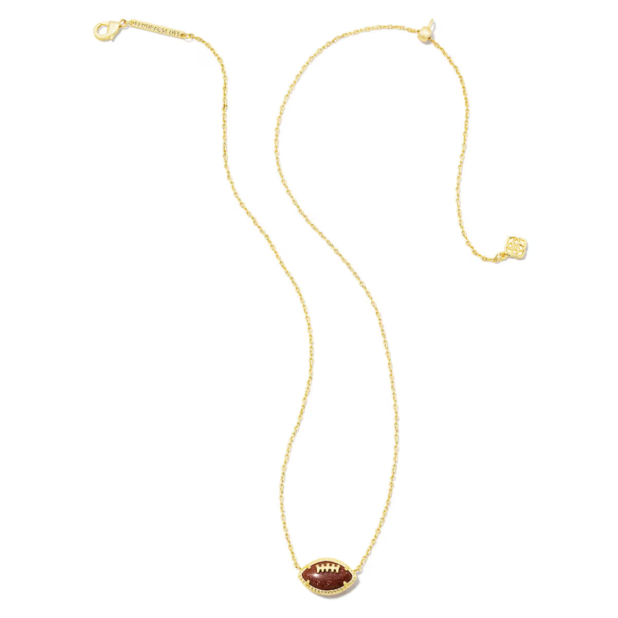 Kendra Scott Football Gold Short Pendant Necklace