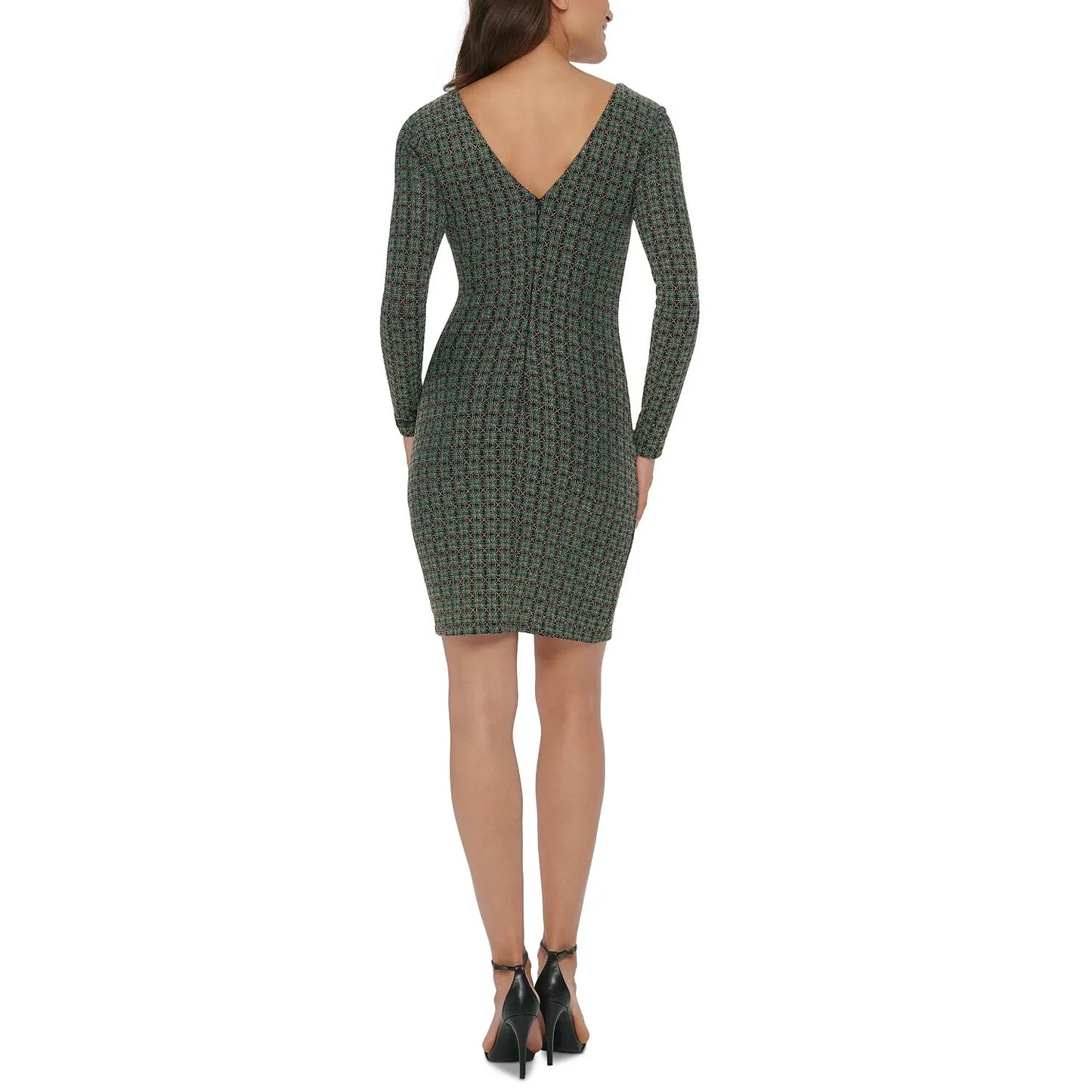 Guess Metallic Dew-Drop Knit Dress in Emerald Multi