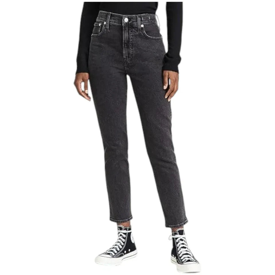 Madewell Curvy Perfect Vintage Straight Jean in Black
