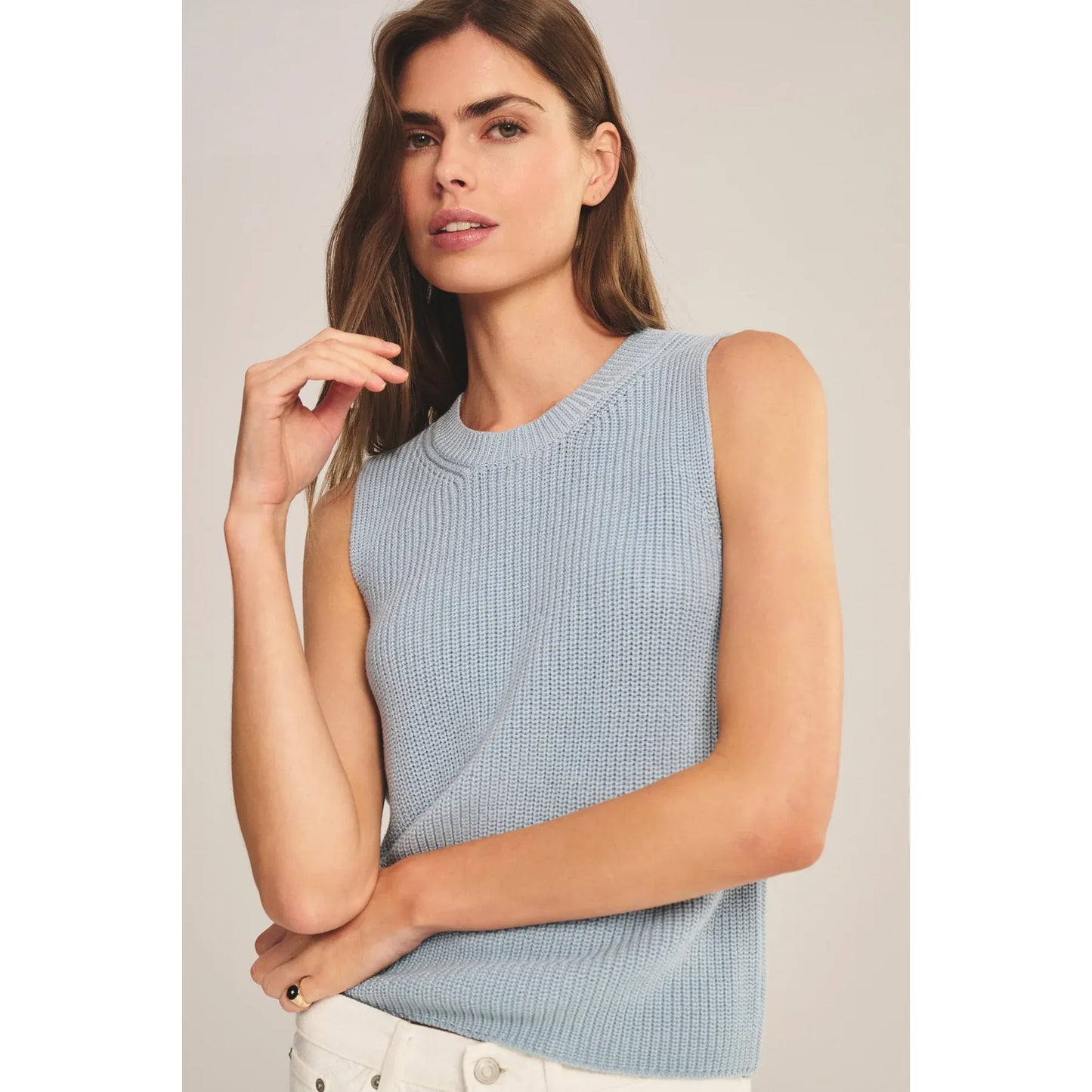 Velvet by Graham & Spencer Seretta Tank Sweater in Stream