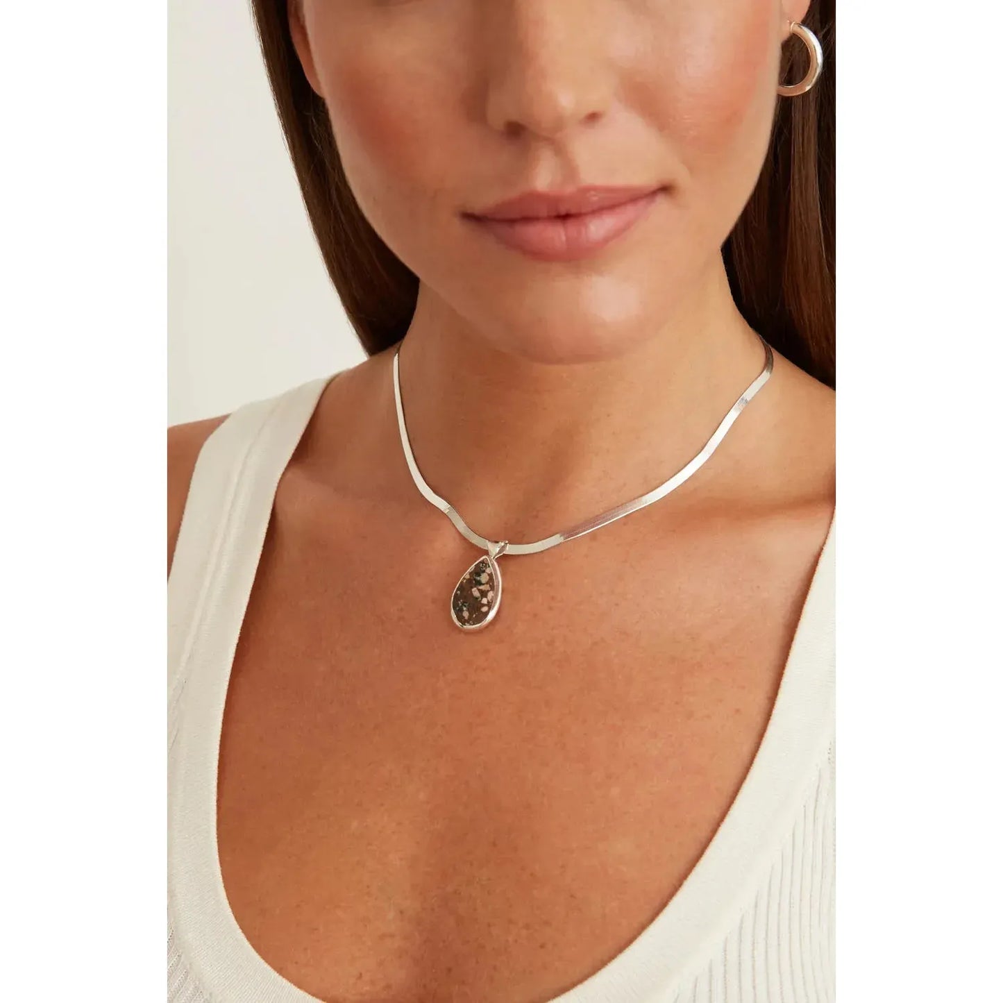 Chan Luu Jasper Totem Herringbone Necklace