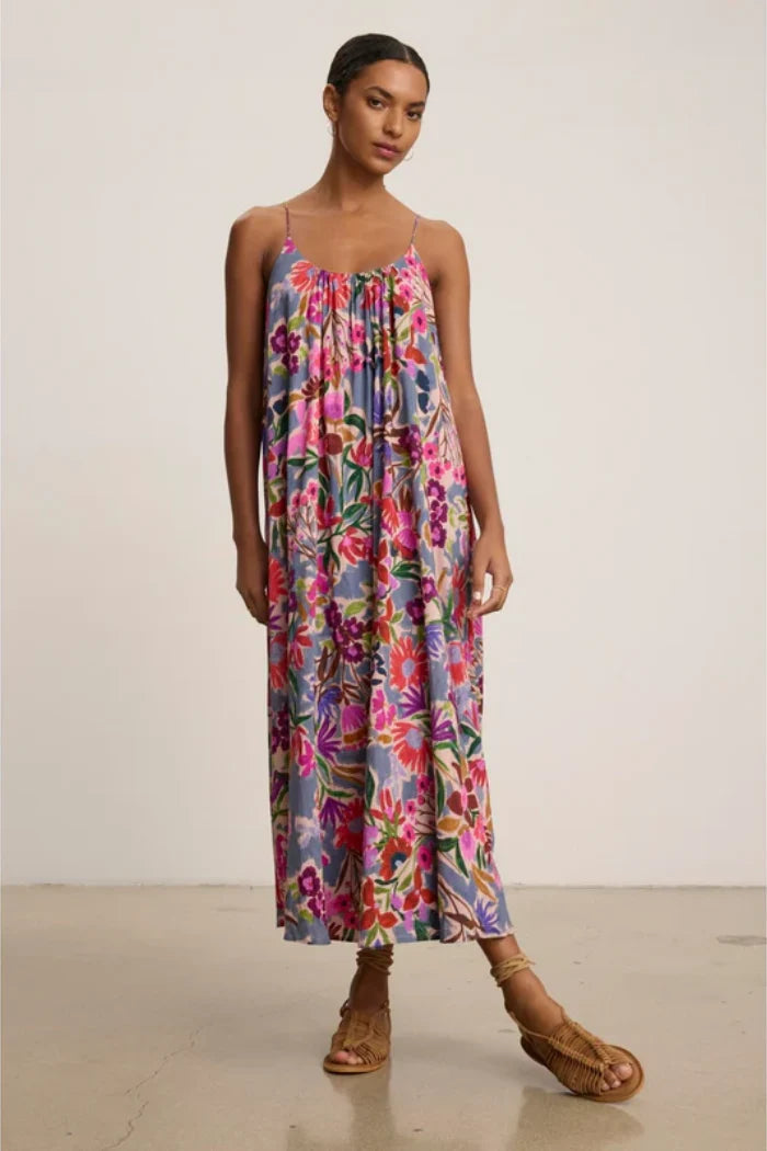 Consignment062 Velvet by Graham & Spencer Printed Voile Alexa Dress in Tahiti