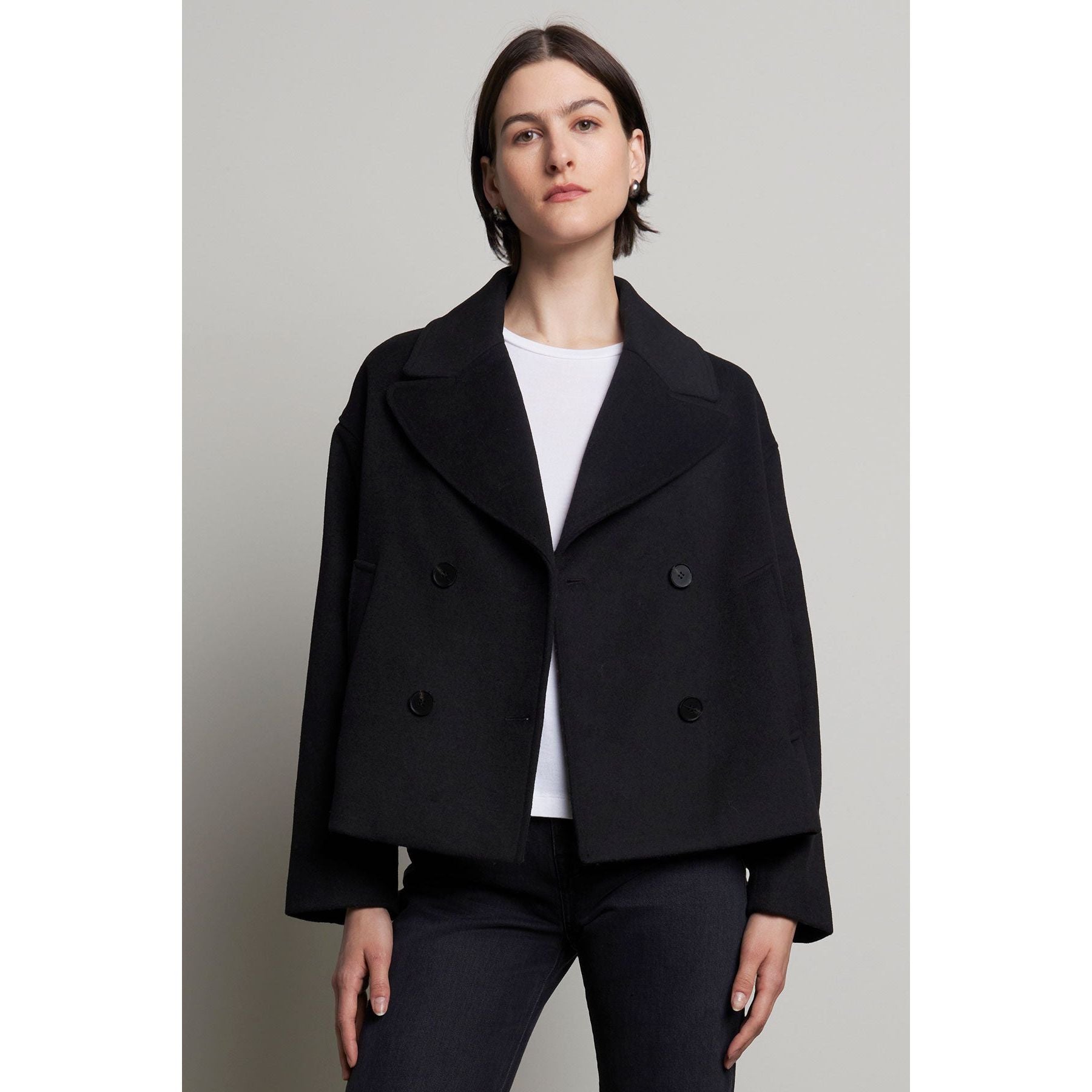 Velvet by Jenny Graham Westwood Wool Peacoat in Black