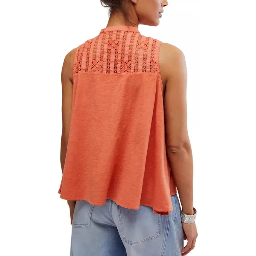 Free People Sunkissed Top in Red Mango