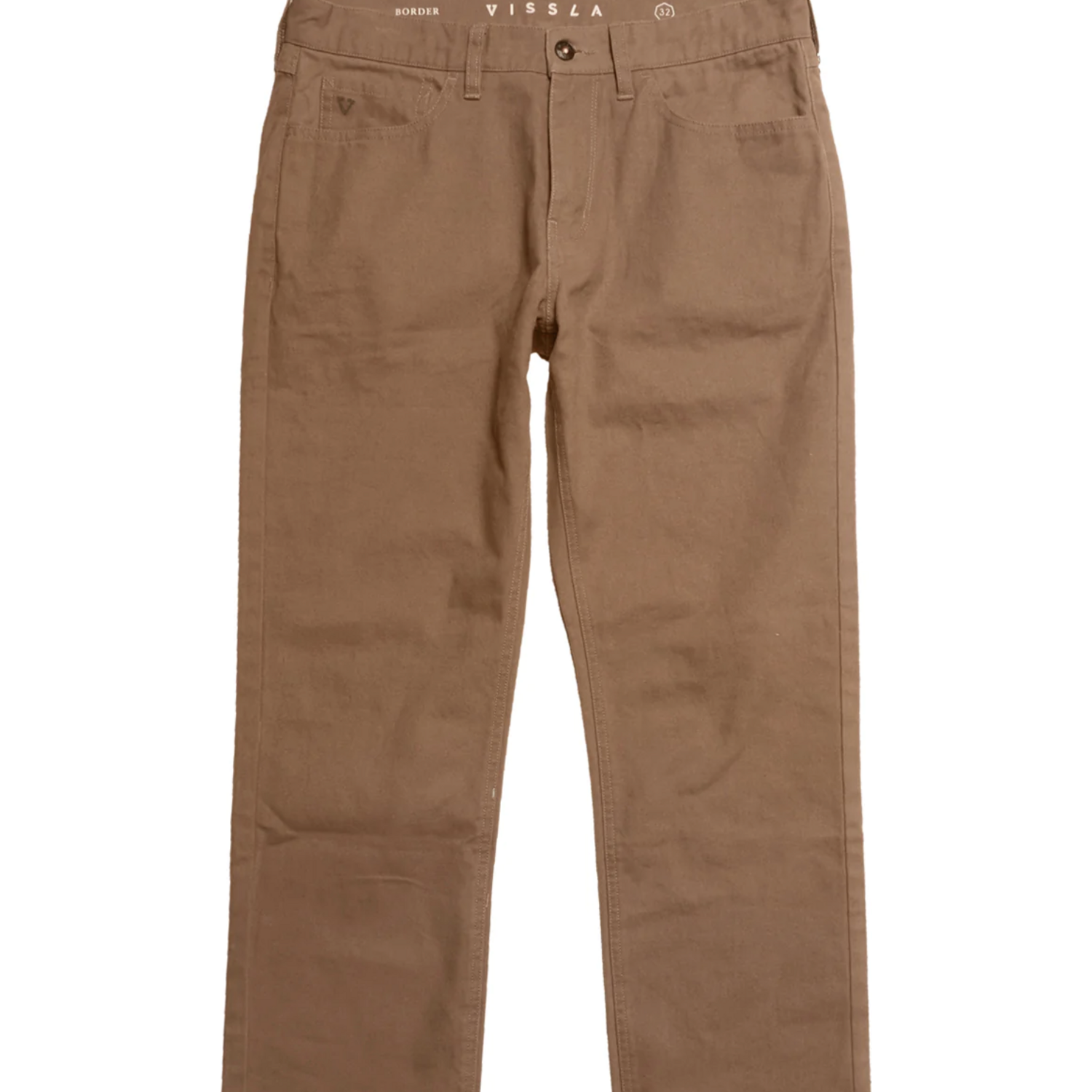 VISSLA Border Canvas 5 Pocket Pant in Kangaroo