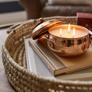 Thymes Simmered Cider Copper Pot 3 Wick Candle