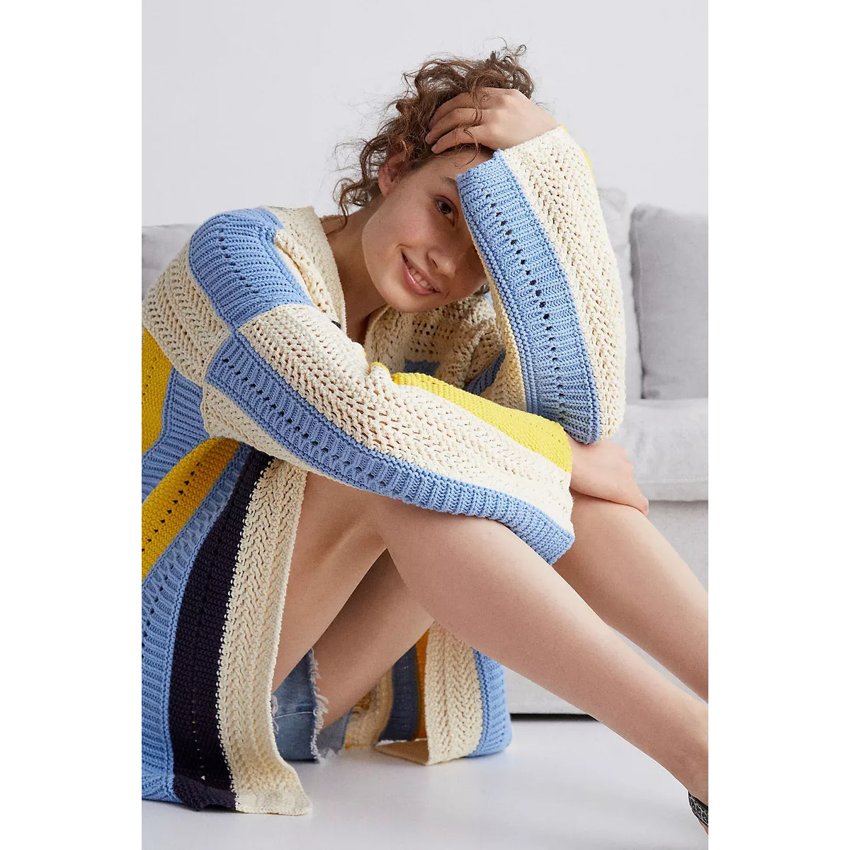 Maeve by Anthropologie Striped Longline Cardigan